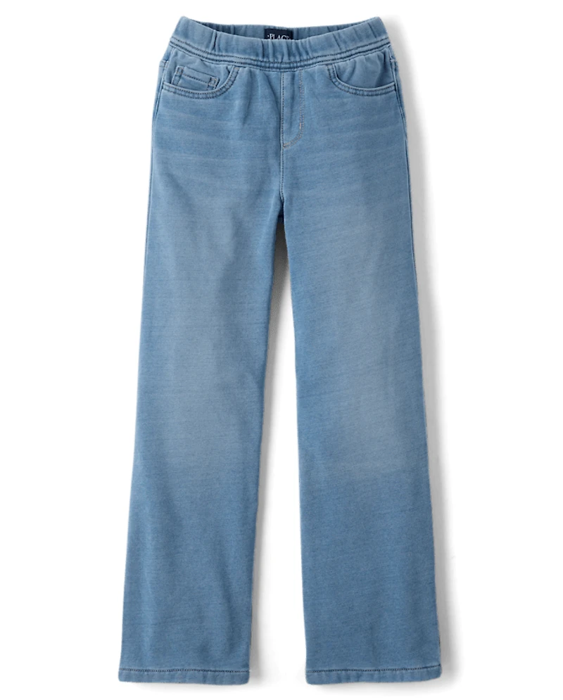 Girls French Terry Wide Leg Sweatpant Jeans