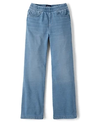 Girls French Terry Wide Leg Sweatpant Jeans