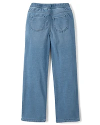 Girls French Terry Wide Leg Sweatpant Jeans