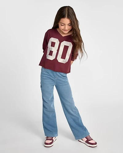 Girls French Terry Wide Leg Sweatpant Jeans