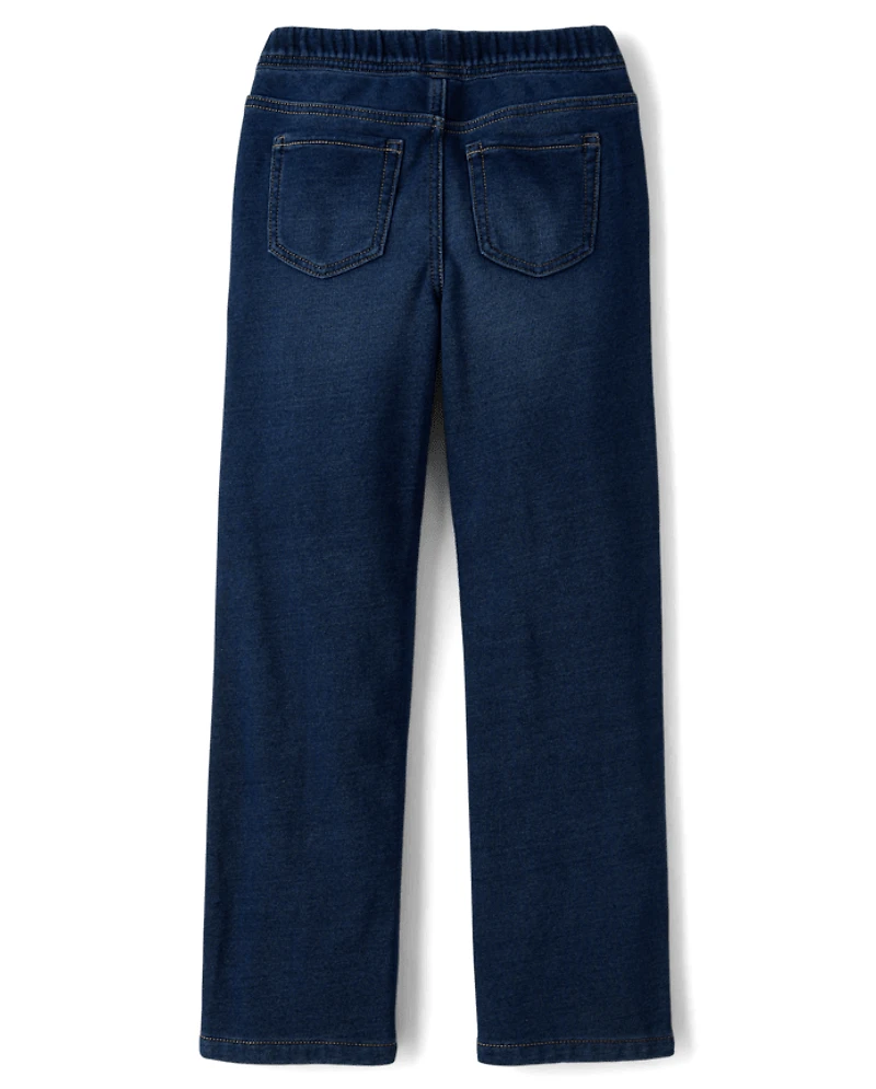 Girls French Terry Wide Leg Sweatpant Jeans