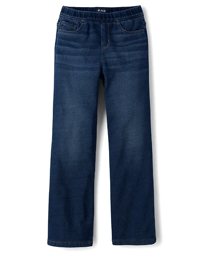 Girls French Terry Wide Leg Sweatpant Jeans