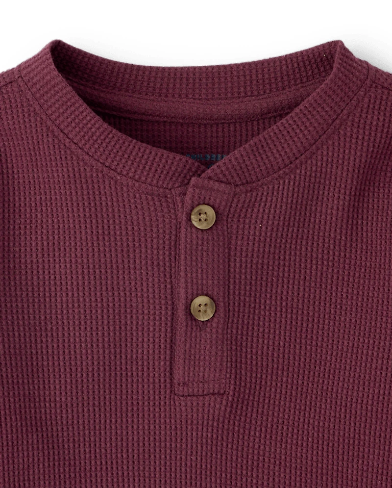 Baby And Toddler Boys Thermal Henley Top