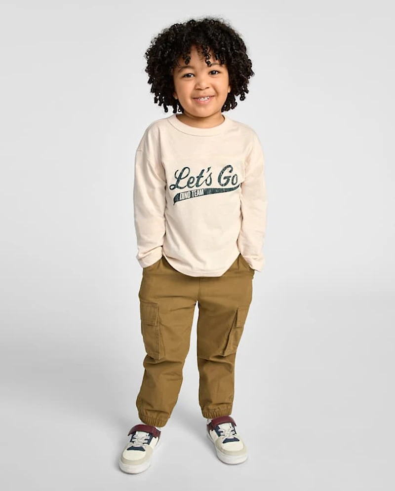 Baby And Toddler Boys Poplin Cargo Jogger Pants