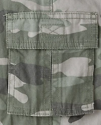 Baby And Toddler Boys Camo Poplin Cargo Jogger Pants