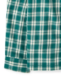 Baby And Toddler Boys Plaid Textured Poplin Button Up Shirt