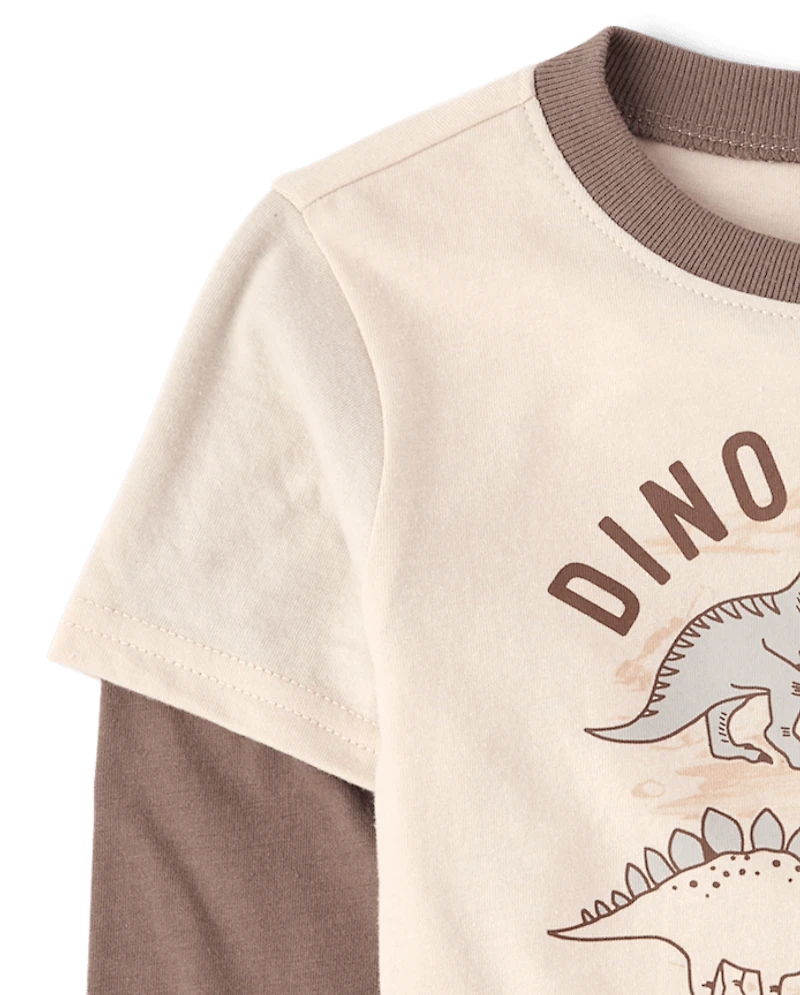 Baby And Toddler Boys Graphic Layered Top