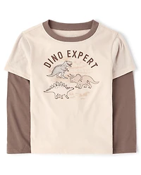 Baby And Toddler Boys Graphic Layered Top