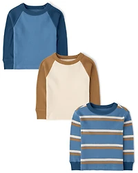 Baby And Toddler Boys Colorblock Top 3-Pack