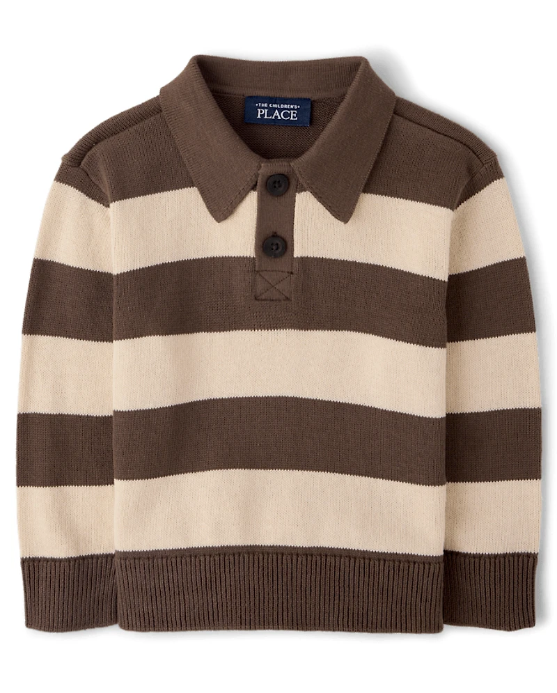 Pull de rugby rayé pour bébés et petits garçons