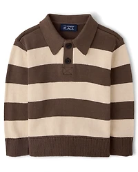 Pull de rugby rayé pour bébés et petits garçons