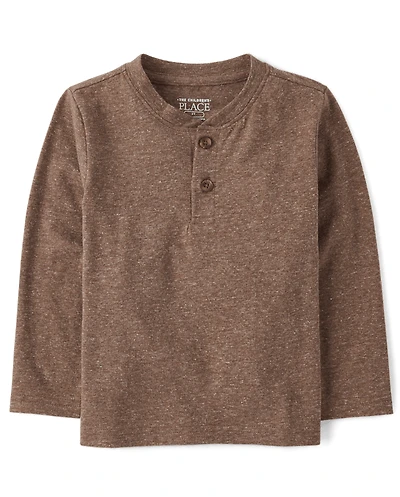 Baby And Toddler Boys Marled Henley Top
