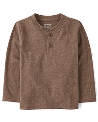 Baby And Toddler Boys Marled Henley Top