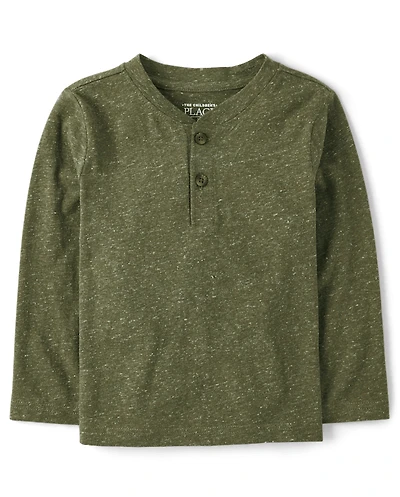 Baby And Toddler Boys Marled Henley Top
