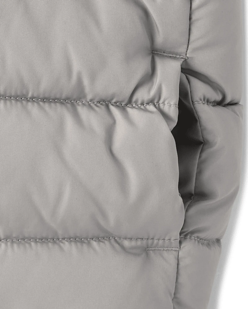Toddler Boys Colorblock Hooded Puffer Jacket