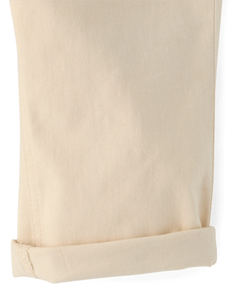 Baby And Toddler Boys Roll Cuff Pull On Chino Pants