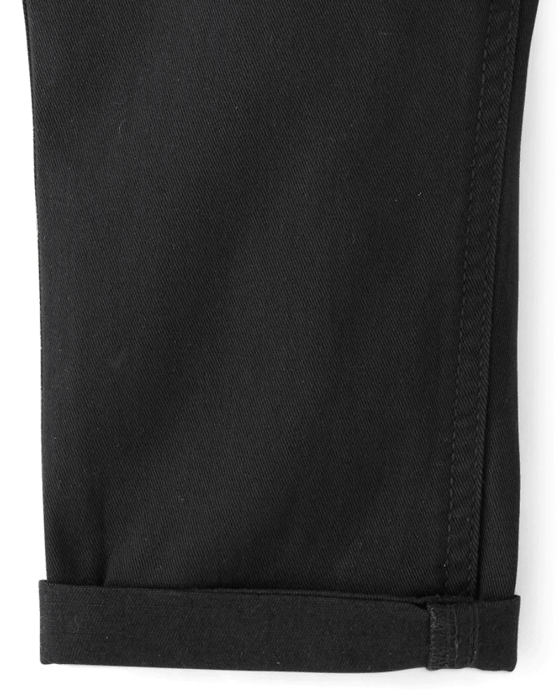 Baby And Toddler Boys Roll Cuff Pull On Chino Pants