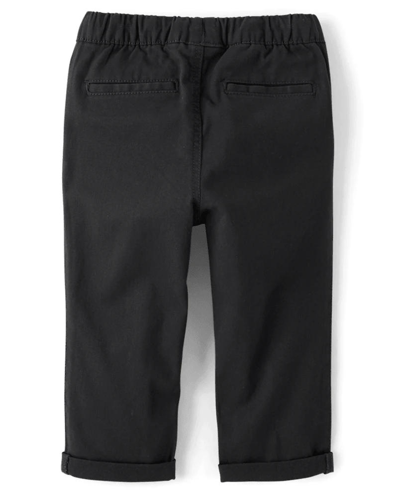 Baby And Toddler Boys Roll Cuff Pull On Chino Pants