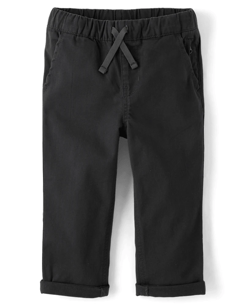 Baby And Toddler Boys Roll Cuff Pull On Chino Pants