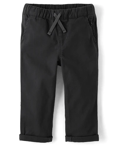 Baby And Toddler Boys Roll Cuff Pull On Chino Pants