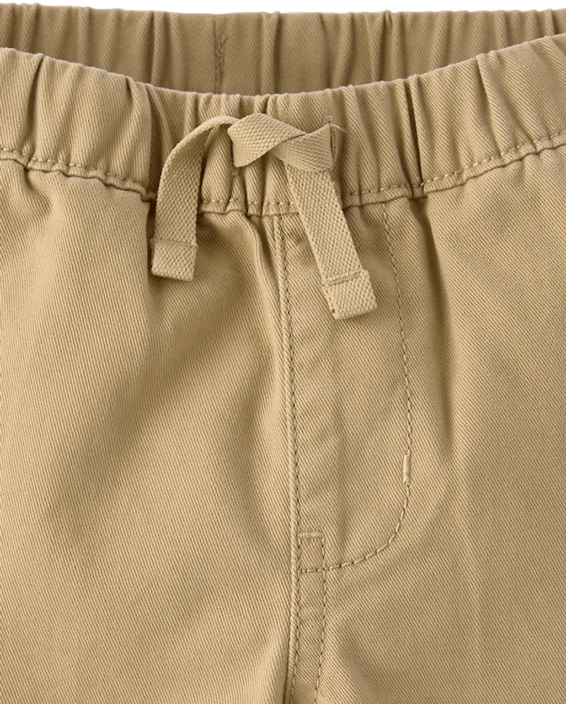 Baby And Toddler Boys Roll Cuff Pull On Chino Pants