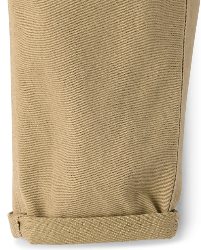 Baby And Toddler Boys Roll Cuff Pull On Chino Pants