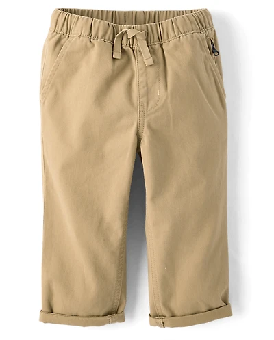 Baby And Toddler Boys Roll Cuff Pull On Chino Pants