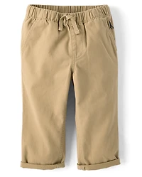 Baby And Toddler Boys Roll Cuff Pull On Chino Pants