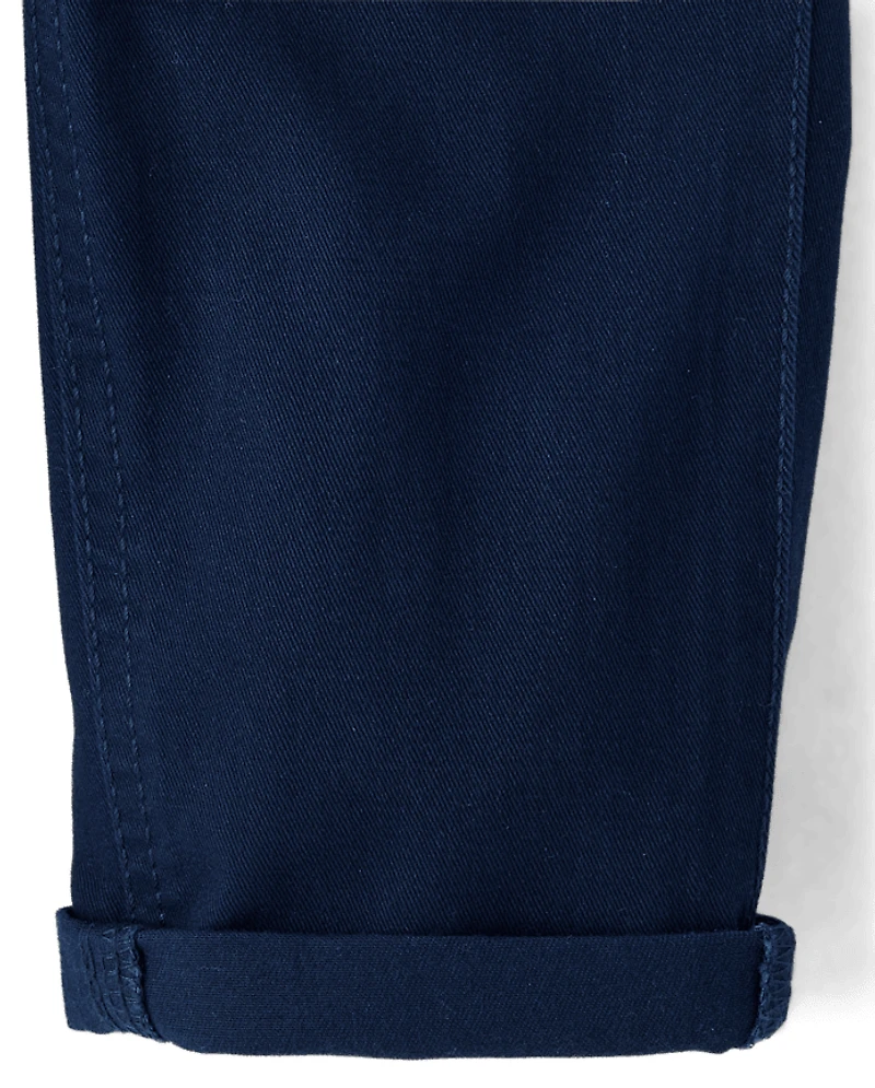 Baby And Toddler Boys Roll Cuff Pull On Chino Pants