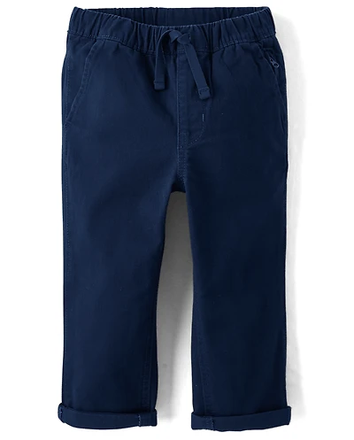 Baby And Toddler Boys Roll Cuff Pull On Chino Pants