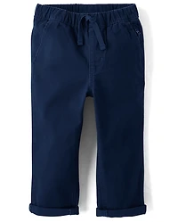 Baby And Toddler Boys Roll Cuff Pull On Chino Pants