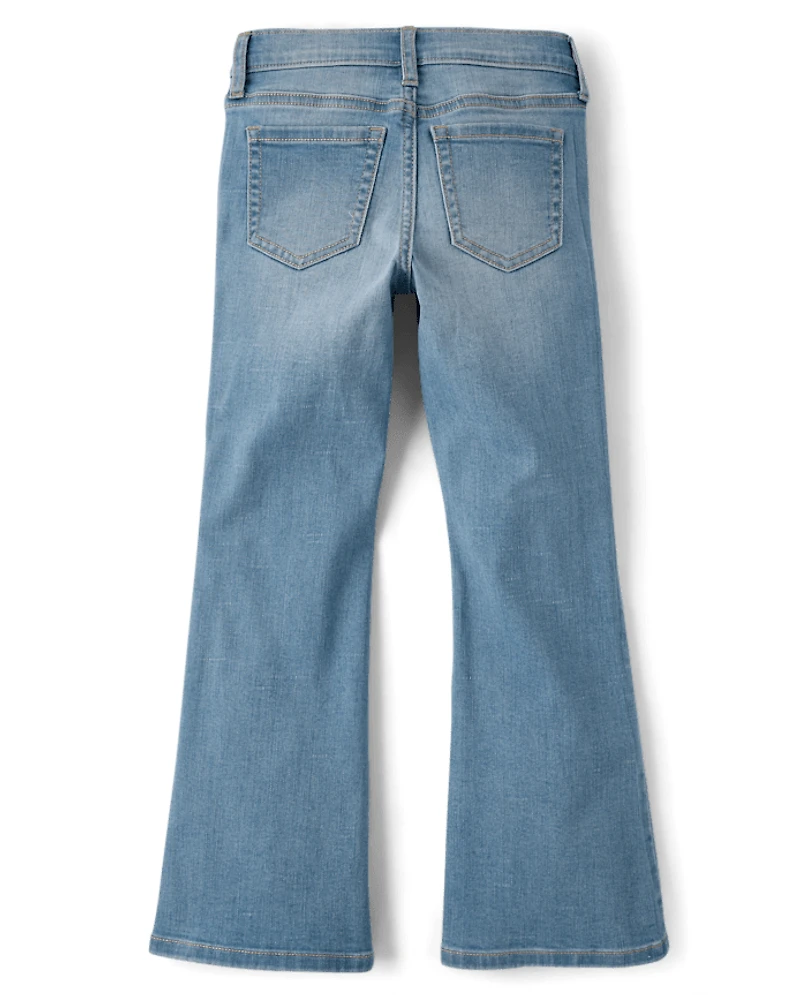 Girls Hello Kitty® And Friends Embroidered Flare Jeans