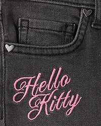 Girls Hello Kitty® Embroidered Pencil Jeans