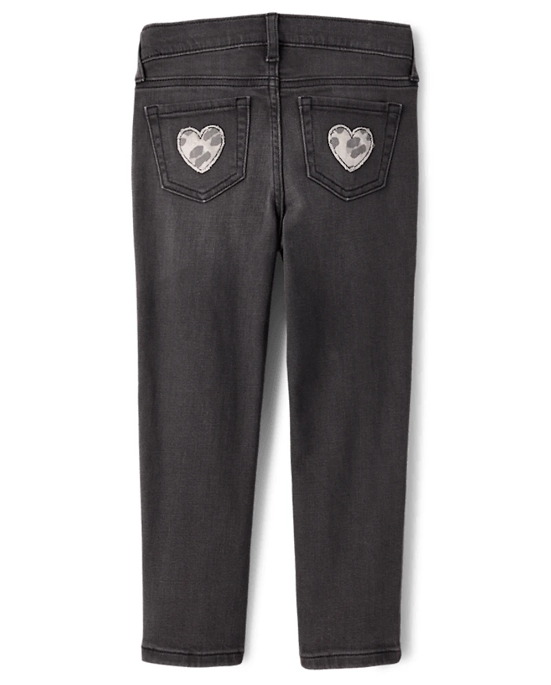 Girls Hello Kitty® Embroidered Pencil Jeans