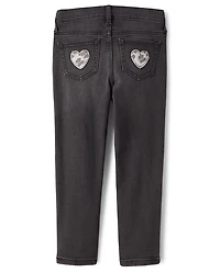 Girls Hello Kitty® Embroidered Pencil Jeans