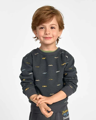 Baby And Toddler Boys Print Premium Fleece Sweatshirt
