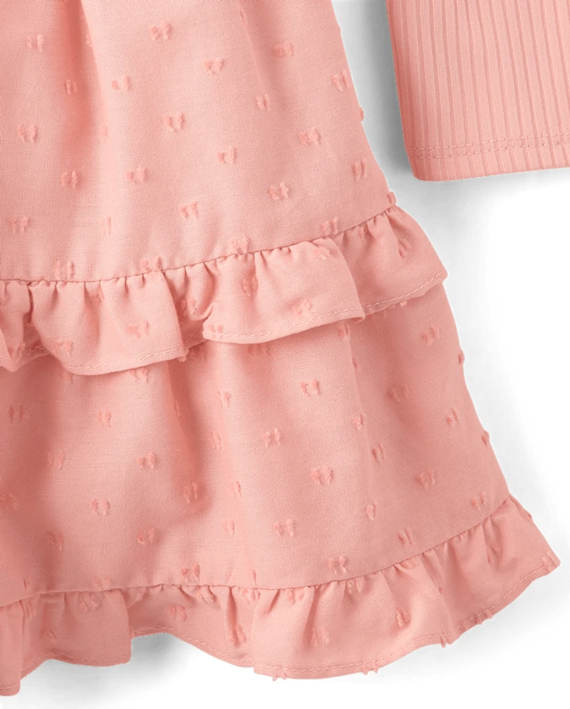 Girls Tiered Drop Waist Dress