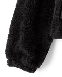 Girls Sherpa Zip Up Jacket