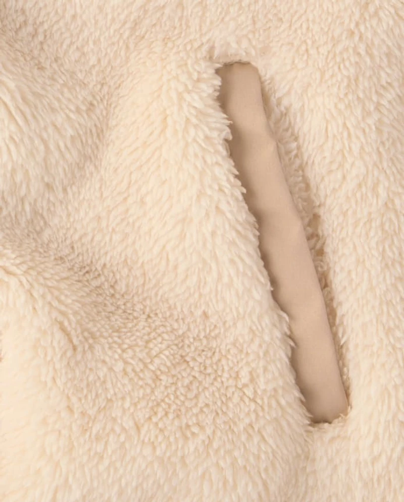 Girls Sherpa Zip Up Jacket