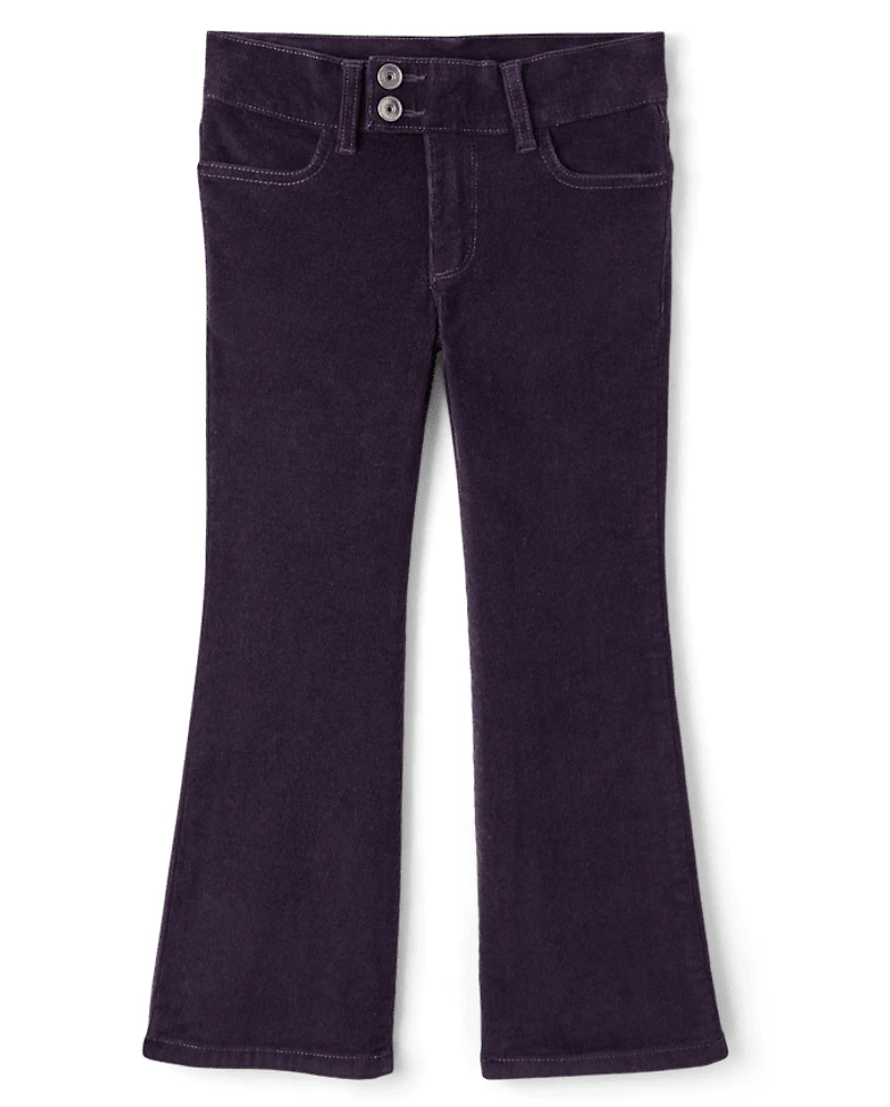 Girls Low Rise Corduroy Bootcut Pants
