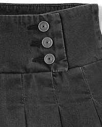 Girls Denim Pleated Skort