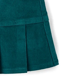 Jupe-short plissée en velours côtelé pour filles