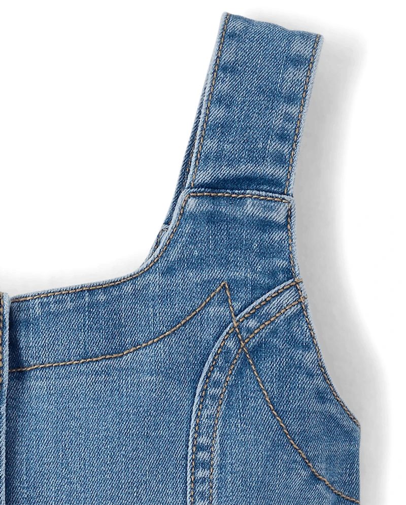 Girls Denim Shift Dress