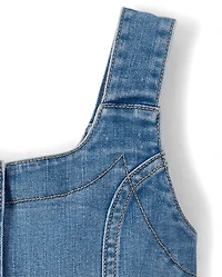 Girls Denim Shift Dress
