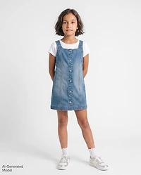 Girls Denim Shift Dress