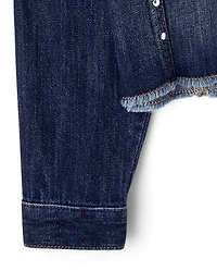 Girls Studded Denim Jacket