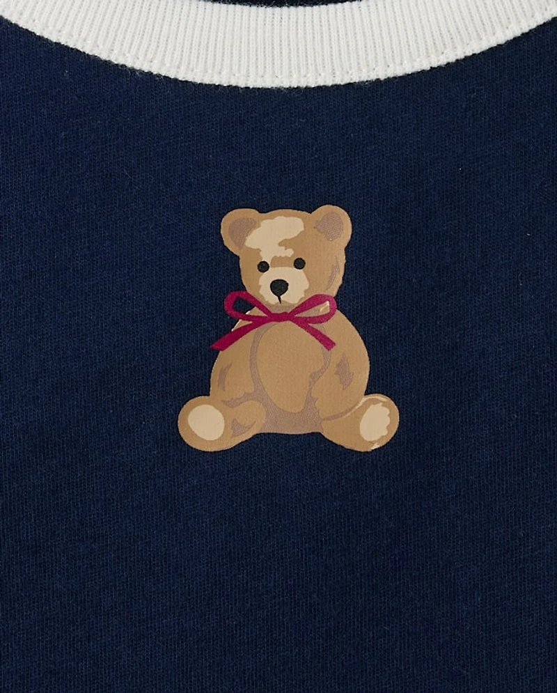 Girls Bear Ringer Dress