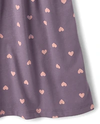 Girls Heart Bow Dress