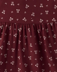 Girls Bear Ruffle Dress
