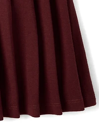 Girls Embroidered Icon Drop Waist Polo Dress